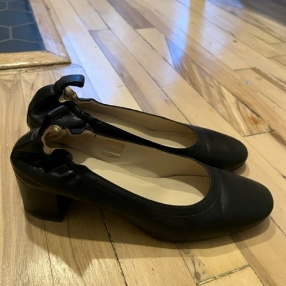 Everlane Black Italian Leather Day Heel (worn once)